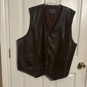 Cody James Men's Dark Brown Leather Vest